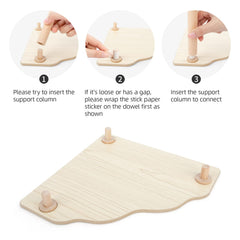 Niteangel small pets platform top view demonstrates compact space-saving habitat expansion