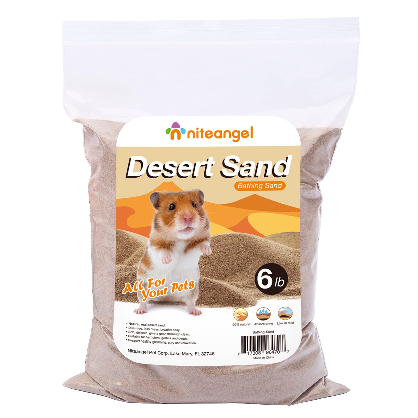 Niteangel terra digging enrichment sand dish in small-pet habitat