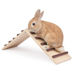 Niteangel Wooden Cage Bridge for rabbits—safe climbing and resting inside the cage.