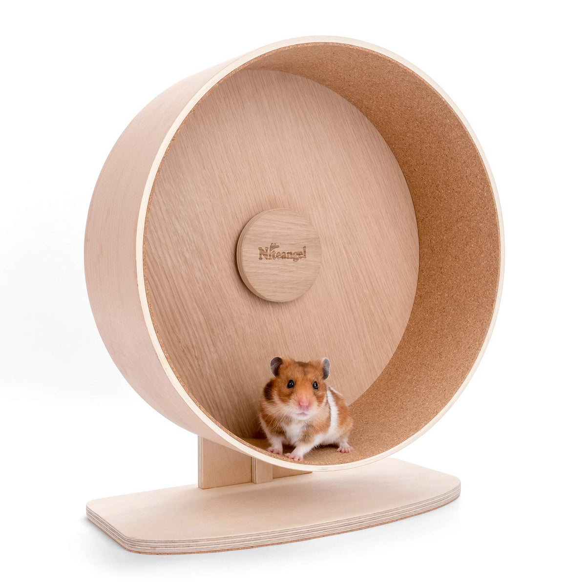 Niteangel wooden hamster wheel drum with 11.6-inch diameter for back-friendly running