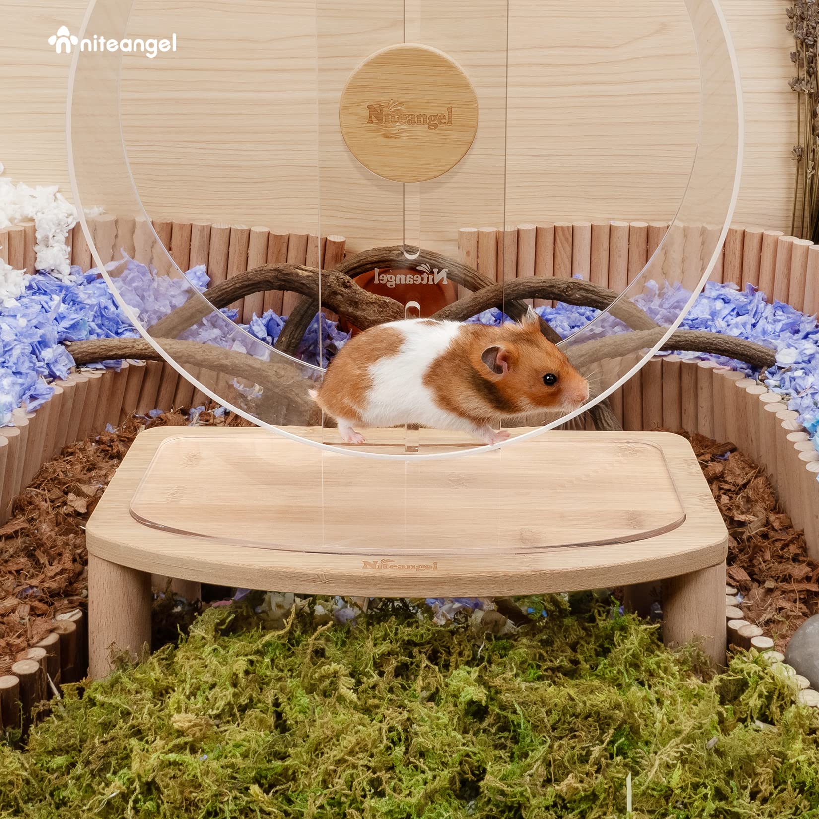 Niteangel wooden platform uses bamboo and beech for sturdy support.
