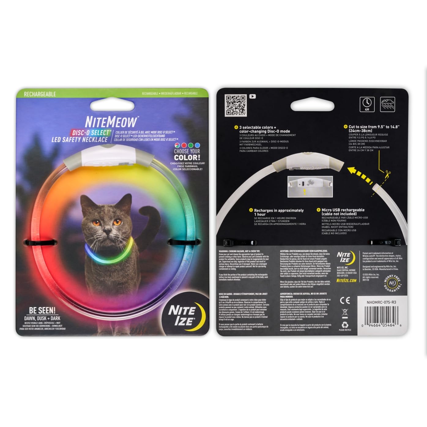 Nite Ize NiteMeow up to four hours of continuous glow