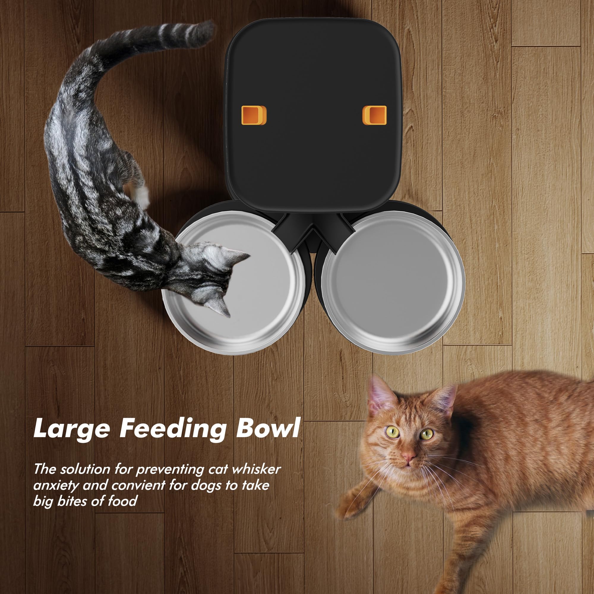Nityers 6.7-inch stainless steel bowl reduces whisker fatigue