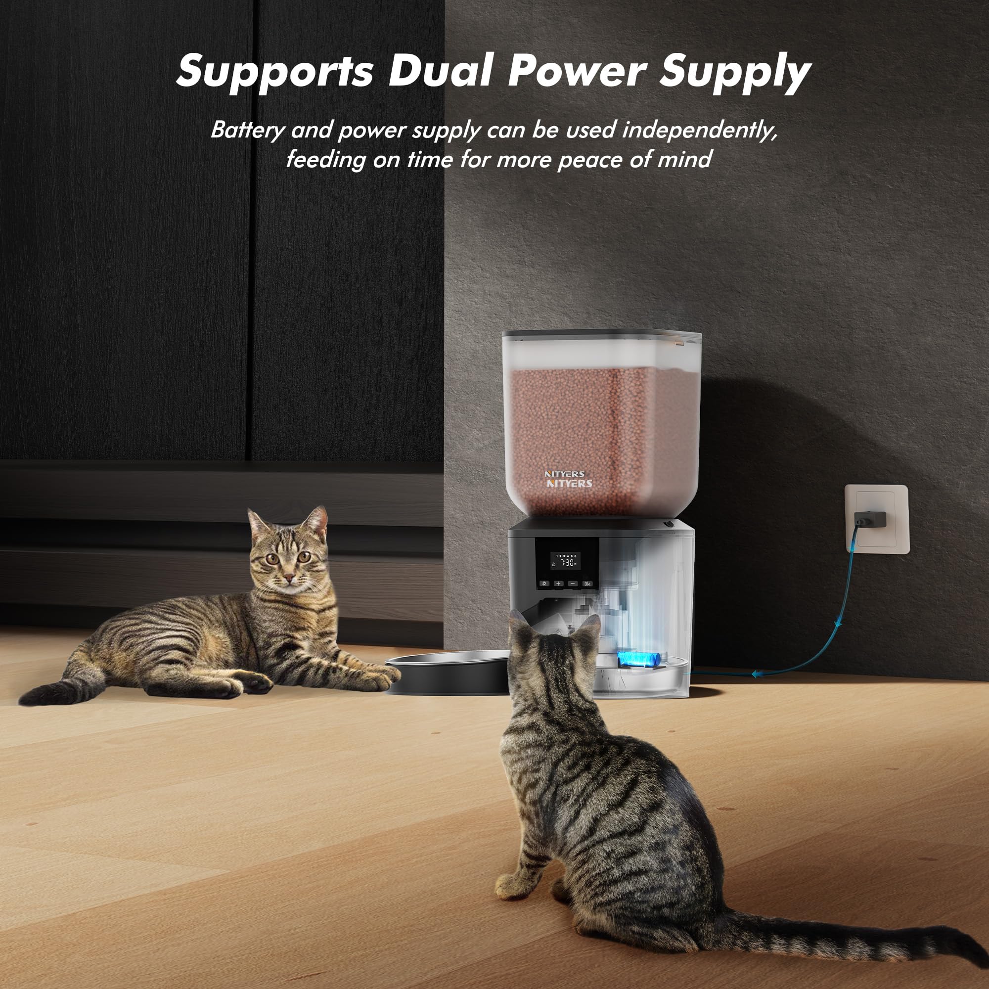 Nityers non-slip base prevents tipping during feeding