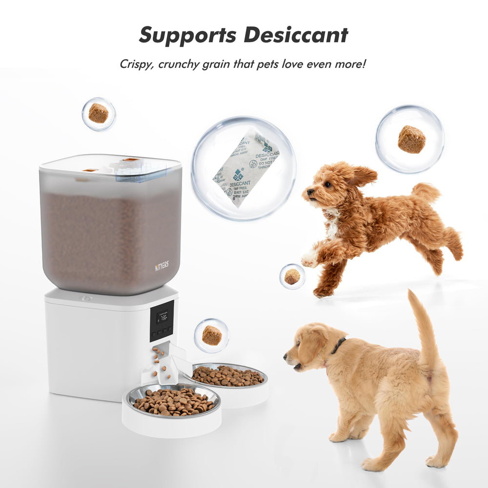 Nityers automatic cat feeder portion control supports varied meal sizes