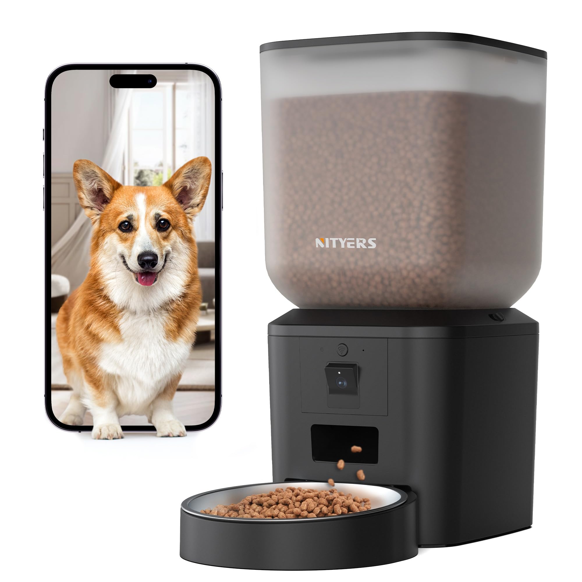 Nityers automatic feeder camera setup enables remote pet monitoring while traveling.