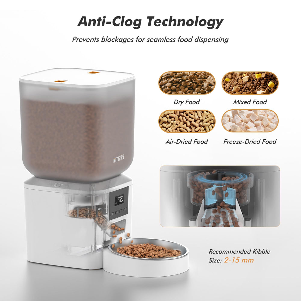 Nityers cat feeder portion control supports tailored meals.