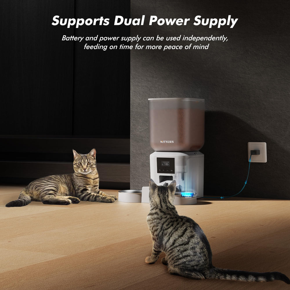 Nityers cat feeder removable parts ease thorough cleaning and maintenance.