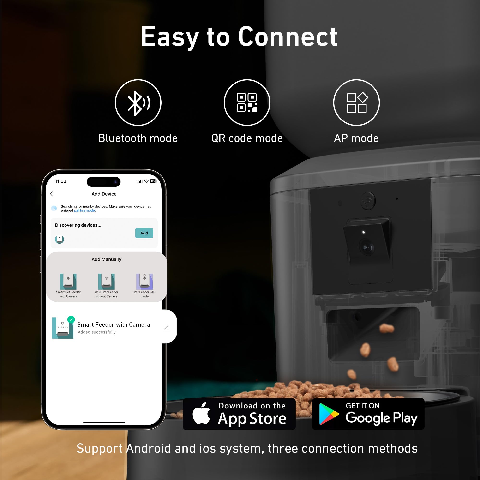 Nityers voice recording plays during dispensing to remind pets of feeding.