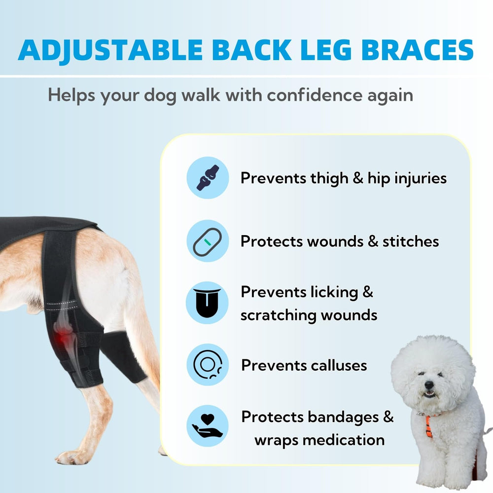 NIUBNKJ S Double Dog Knee Brace aiding hip dysplasia and post-surgery recovery with compression