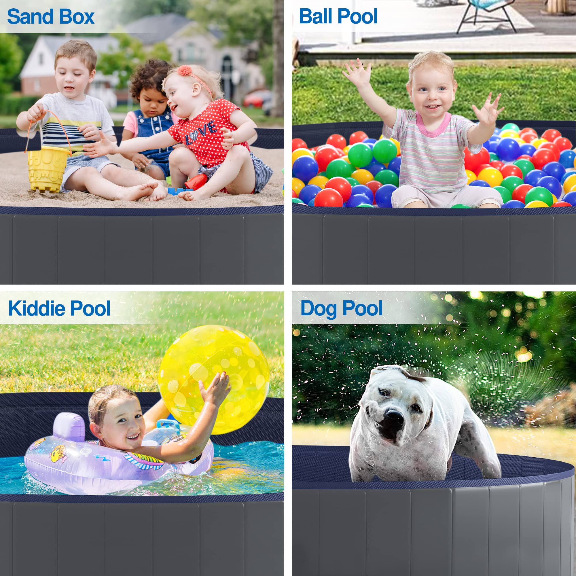 Niubya foldable pool with drain plug makes quick water removal easy.