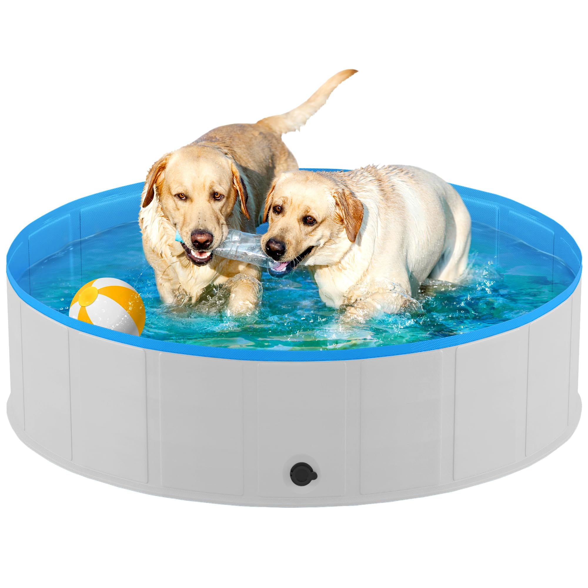 Niubya foldable dog pool setup showcases portable travel-friendly cooling for pets