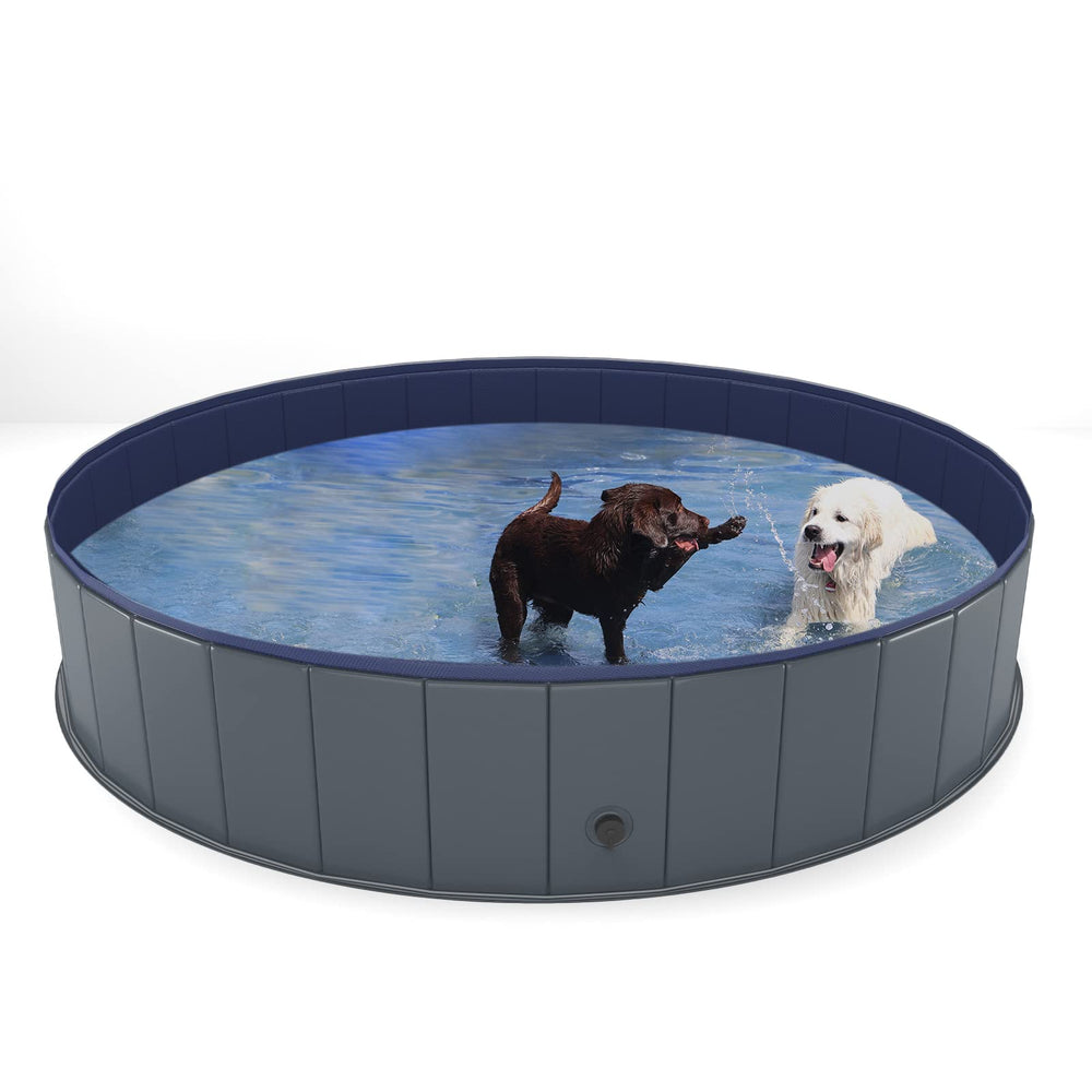 Niubya foldable dog pool easy-clean surface simplifies wipe-downs