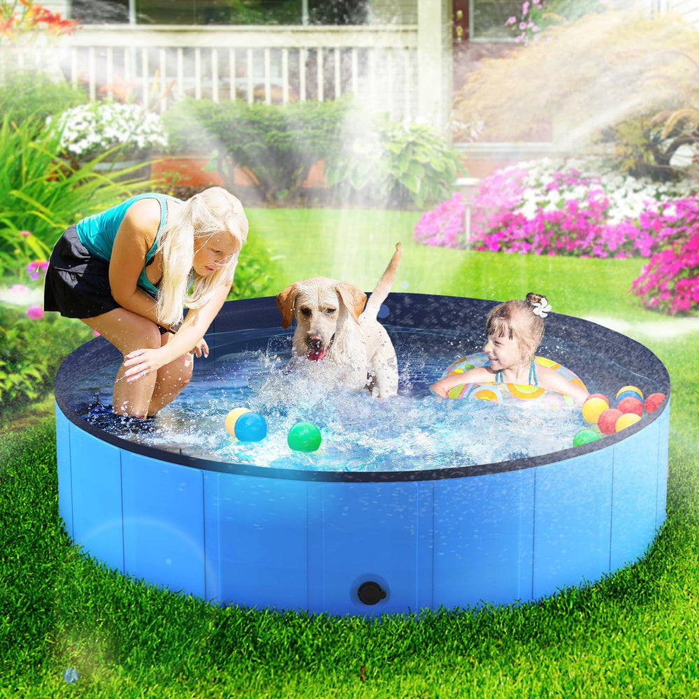 Niubya Foldable Pool ideal for outdoor or indoor pet cooling.