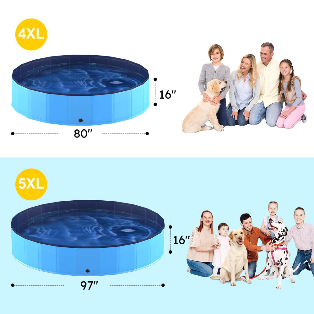 Niubya foldable swimming pool non-slip bottom helps pets stay safe during use.