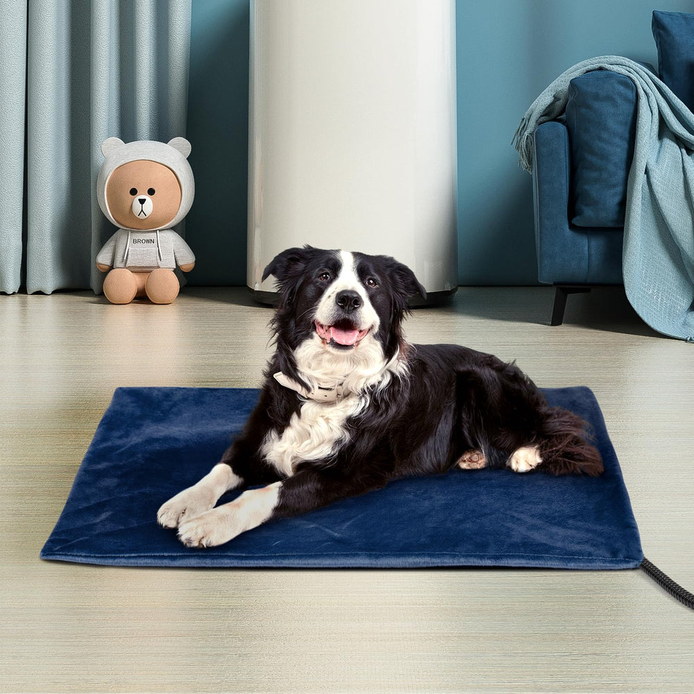 Niubya pet heating pad 35x24 displayed with soft washable cover