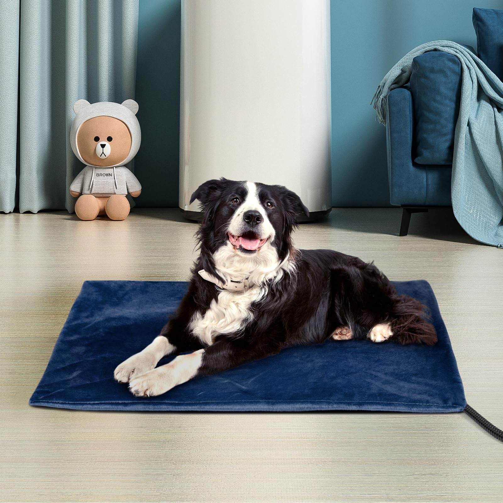 Niubya pet heating pad in living room setup provides year-round warmth