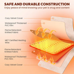 Niubya heating pad timer mode enables automatic shut-off for peace of mind.