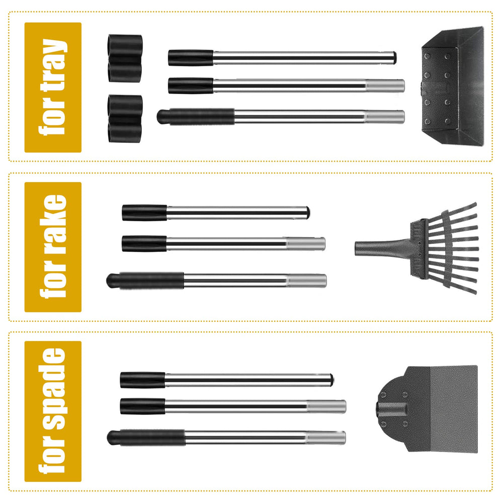 Niubya Poop Scoop link-parts: easy assembly connectors for stable extended reach setup.