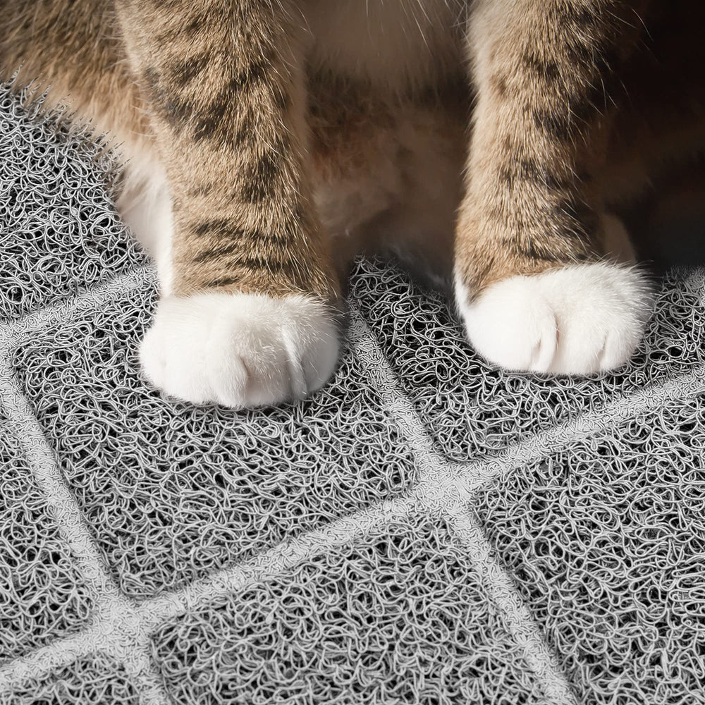 Niubya Premium Cat Litter Mat mesh section captures fine dust and particles.