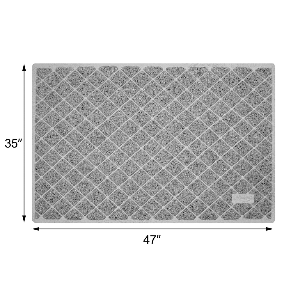 Niubya Premium Cat Litter Mat soft paws closeup emphasizes paw-friendly texture.