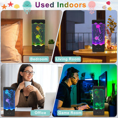 NIUFAN Jellyfish Lamp serves as stylish home or office decor.