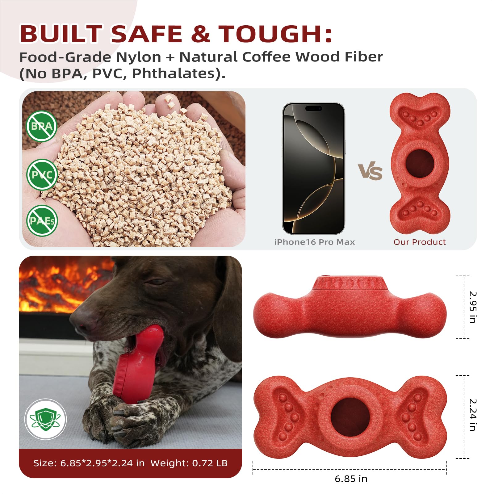 Niumowa durable chew toy for aggressive chewers