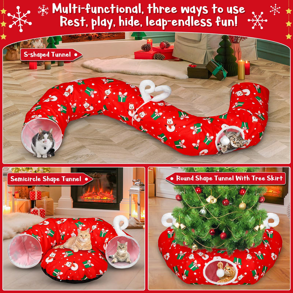 Niuyhe cat tunnel diameter 35.4 inches demonstrates roomy space when fully setup