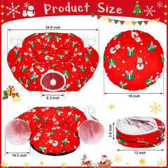 Niuyhe cat tunnel with plush balls hanging for engaging kitten play