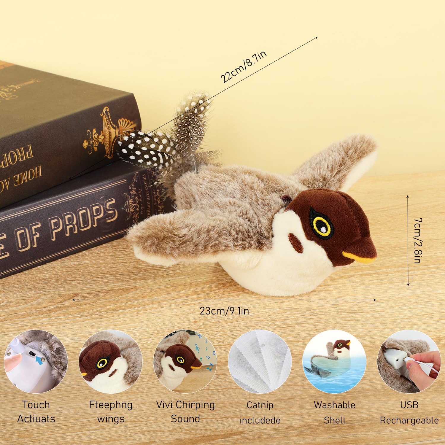 NIUYOU safe-soft-materials bird toy provides a gentle surface for curious bites