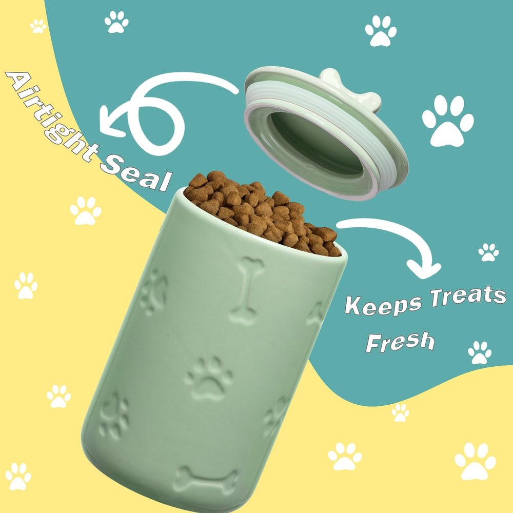 NIXBYO dog-treat-container shown on kitchen counter for convenient storage