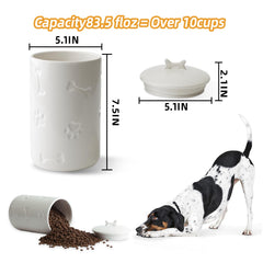 NIXBYO large 9x5 inch jar holds most dog treats for quick access.