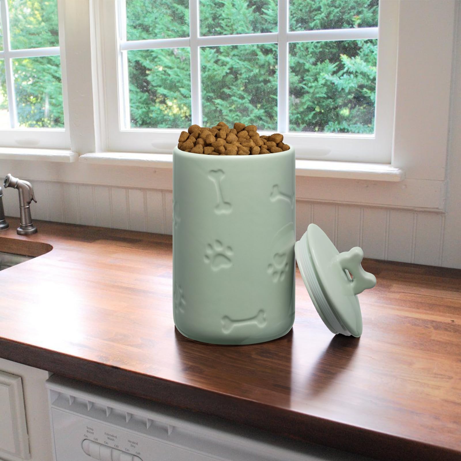 NIXBYO large-dog-treat-jar filled with treats for pets at snack time