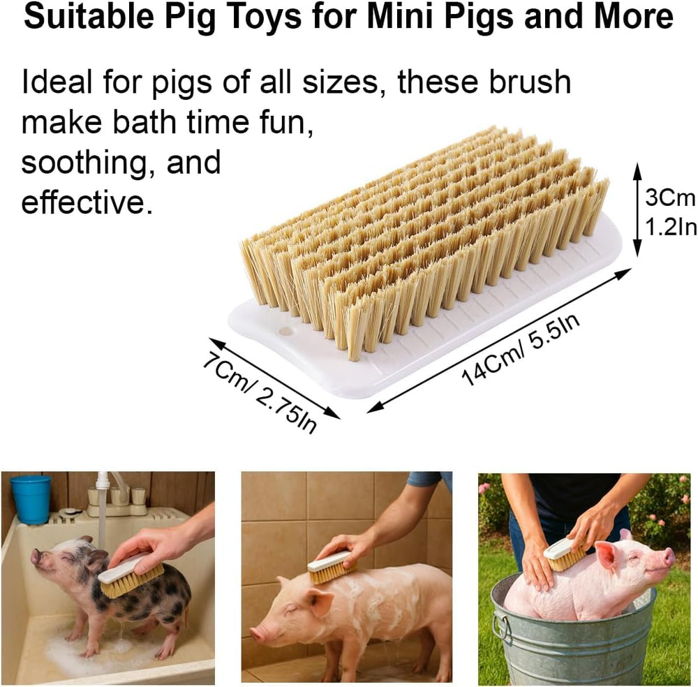 nizqhaj scratch brush for pigs mounted on pen wall facilitates natural scratching and activity