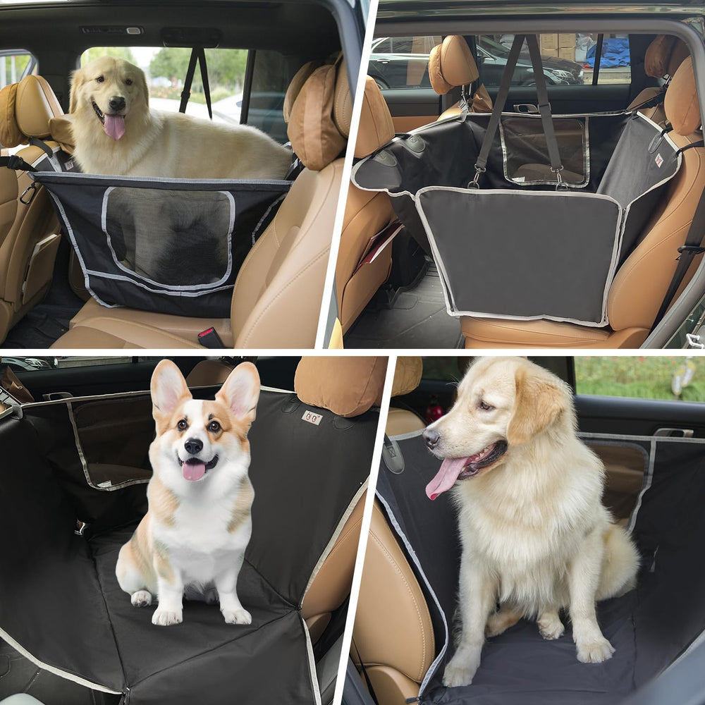 njnj dog car seat cover easy-clean design allows quick wipe-downs after trips.