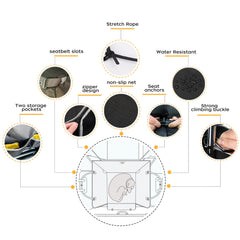 njnj dog car seat cover easy install and quick clean after travel