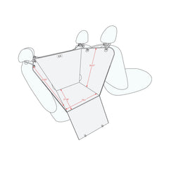njnj dog car seat cover mesh window enhances airflow and reduces dog anxiety.