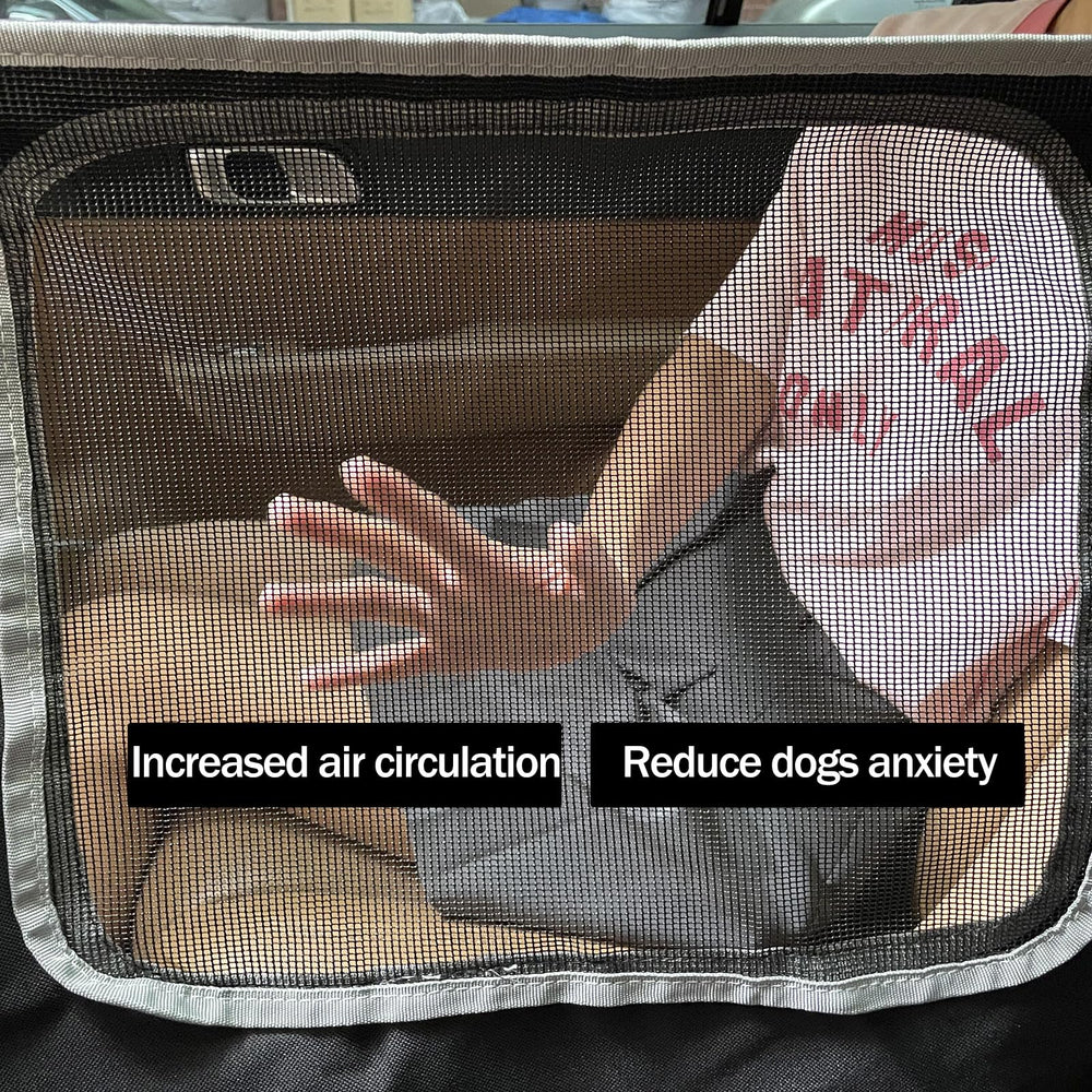 njnj dog car seat cover seat belt openings ensure secure, safe rides with restraint access.