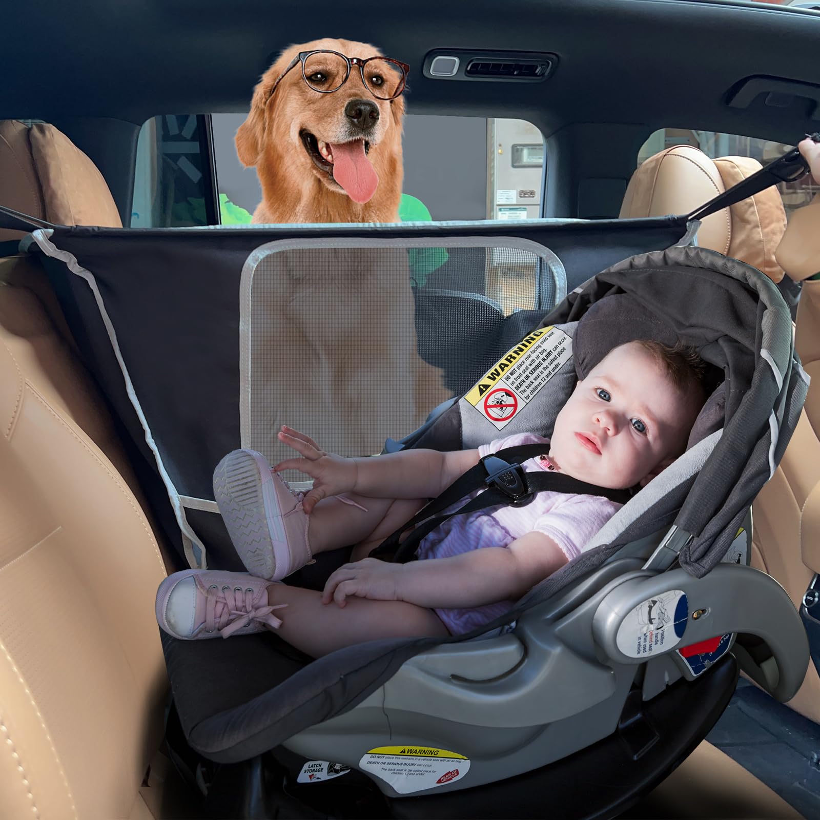 njnj dog car seat cover side-flaps stability keep protector steady during door movement.