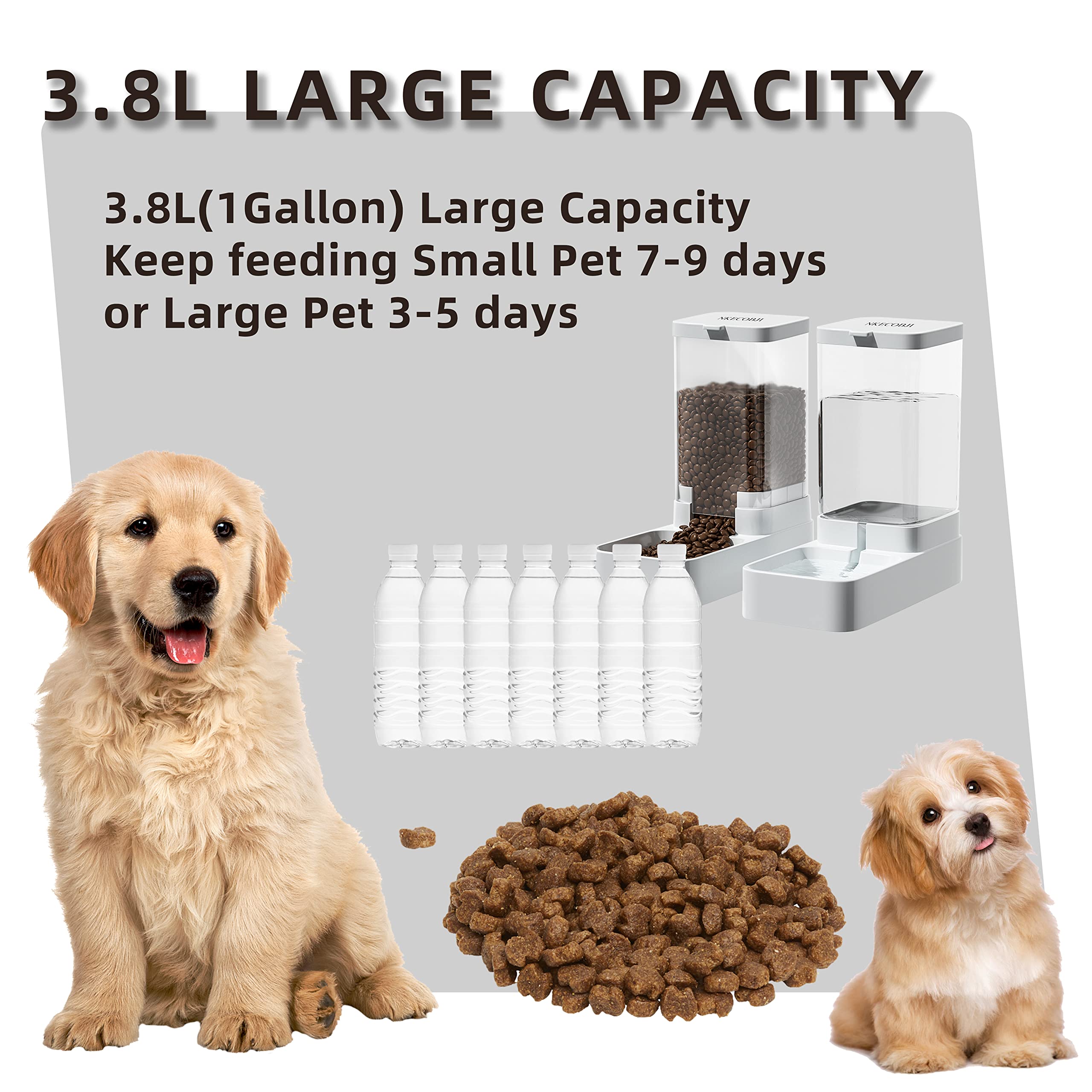 NKECOBJI cat water dispenser bucket closeup features BPA-free materials.