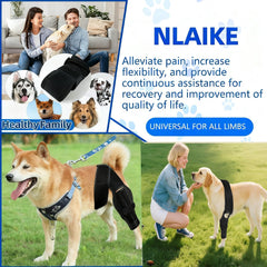NLAIKE dog knee brace side stabilizers reinforce knee protection for daily walks