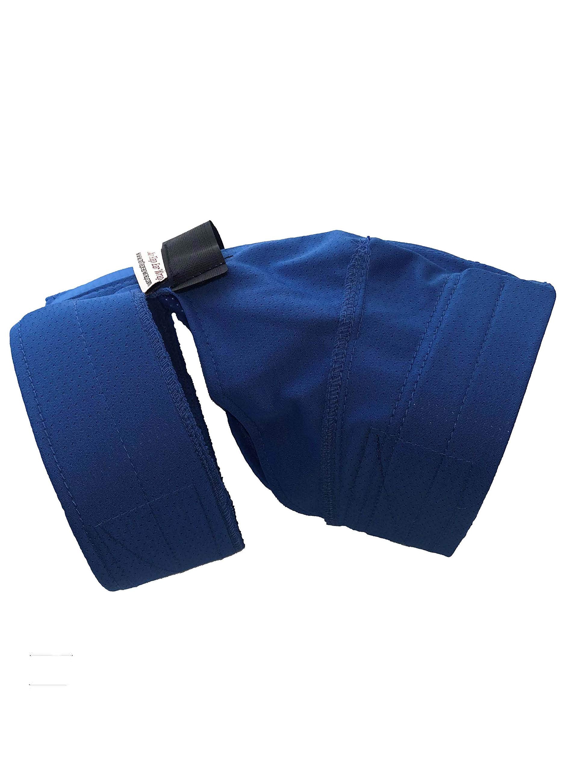 No Flap ear wrap blue pinpoint mesh medium breathable fabric detail during use for comfort and recovery