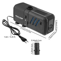 NO.17 132 GPH pump with adjustable flow for customizable filtration without disturbing fish.