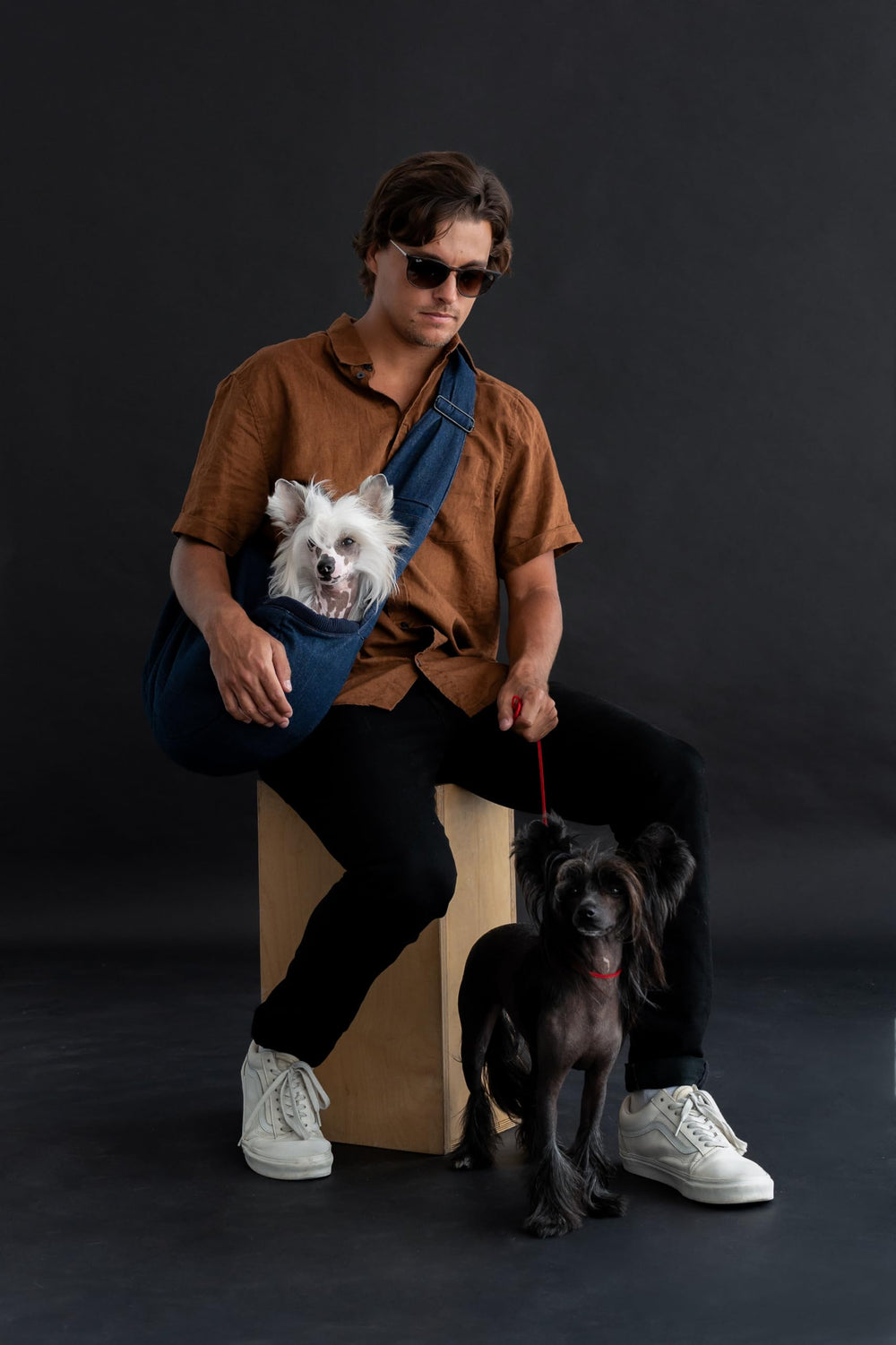 Noah & Paw cat-dog sling with adjustable strap for customizable fit