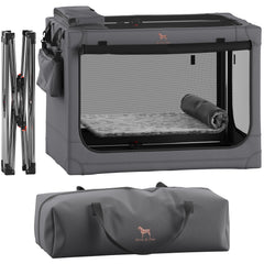 NOAH & PAW collapsible dog crate 30in, quick setup for travel and space saving.