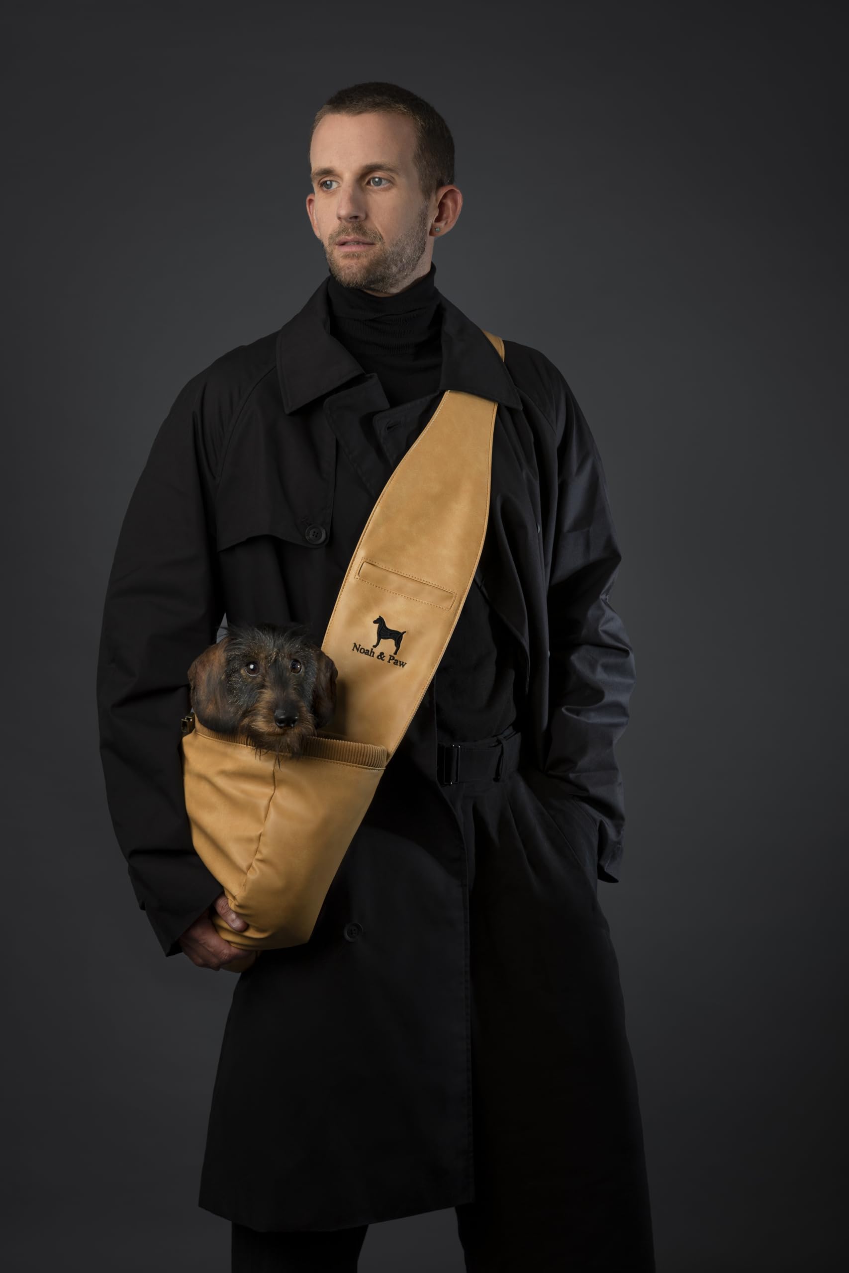 Noah & Paw travel-compact sling fits easily in bags for on-the-go moments.