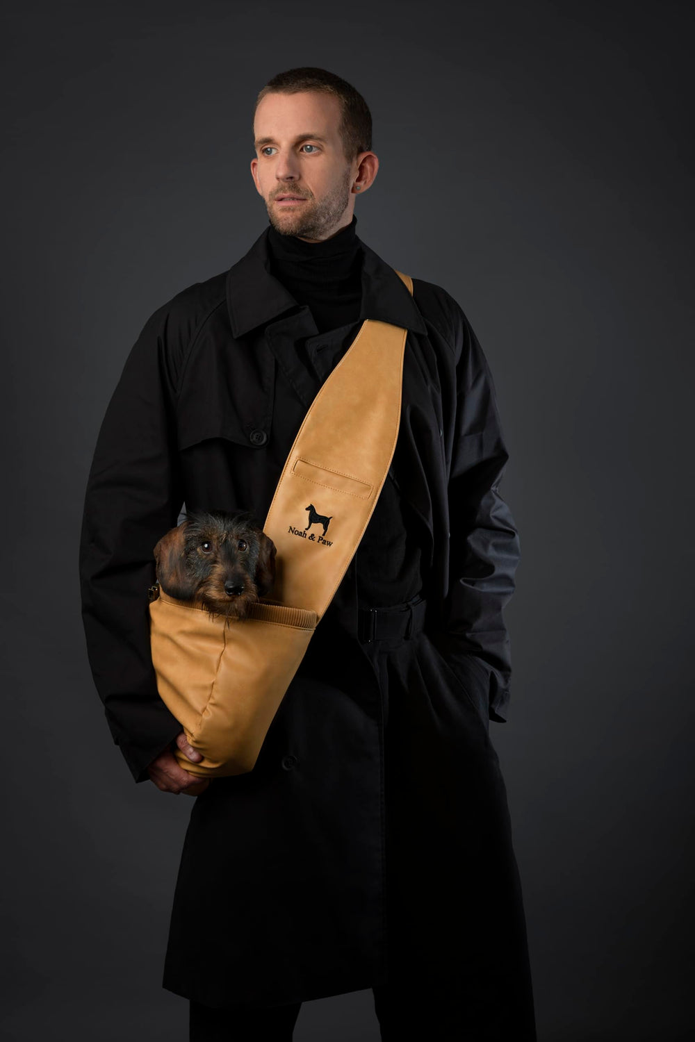 Noah & Paw travel-compact sling fits easily in bags for on-the-go moments.
