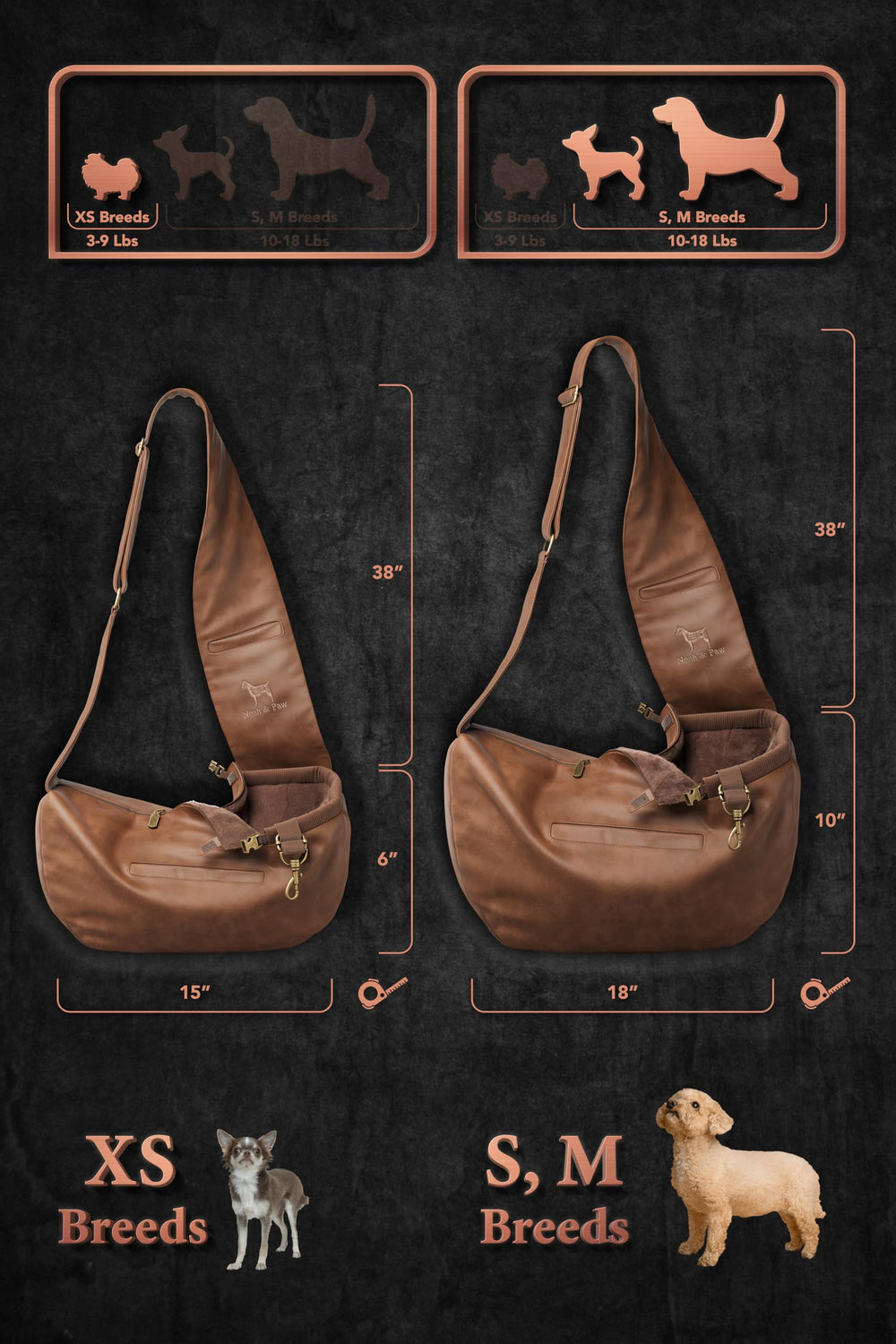 Noah & Paw vegan leather lining with fur interior for luxurious comfort.