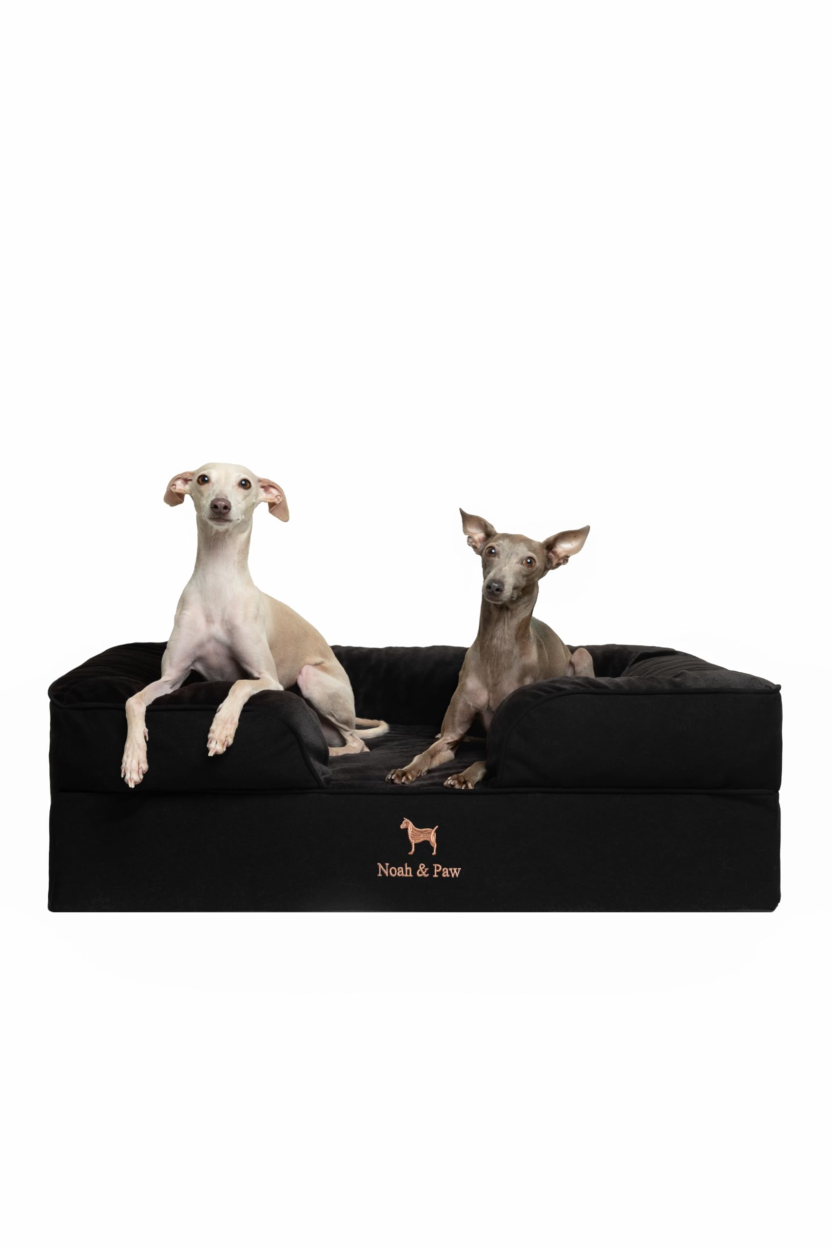 NOAH & PAW large dog bed denim outer cover protects against spills and is easy to wipe clean.