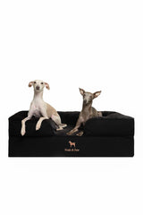 NOAH & PAW large dog bed denim outer cover protects against spills and is easy to wipe clean.